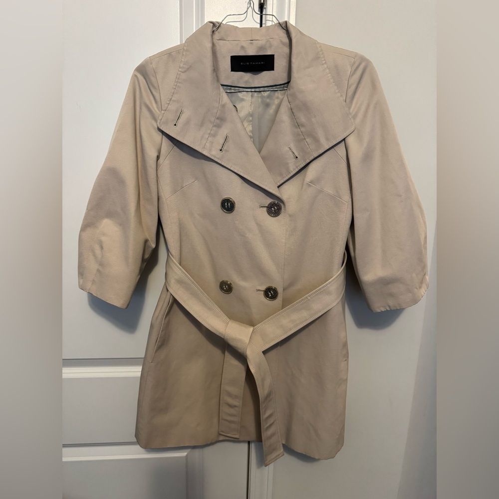 Elie Tahari Light Tan Trench Coat
